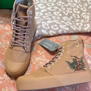 BANGS Tan High-Top Sneakers